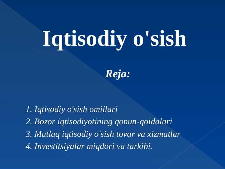 Iqtisodiy o'sish