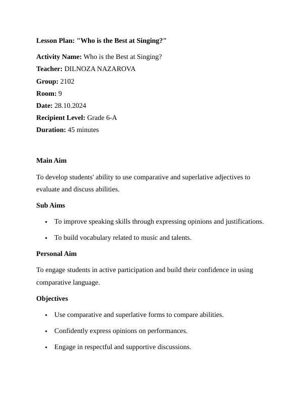 Lesson plan