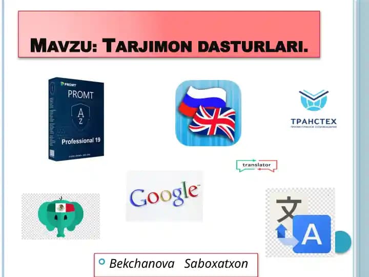 Tarjimon dasturlari