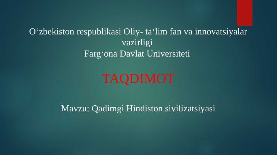 Qadimgi Hindiston sivilizatsiyasi