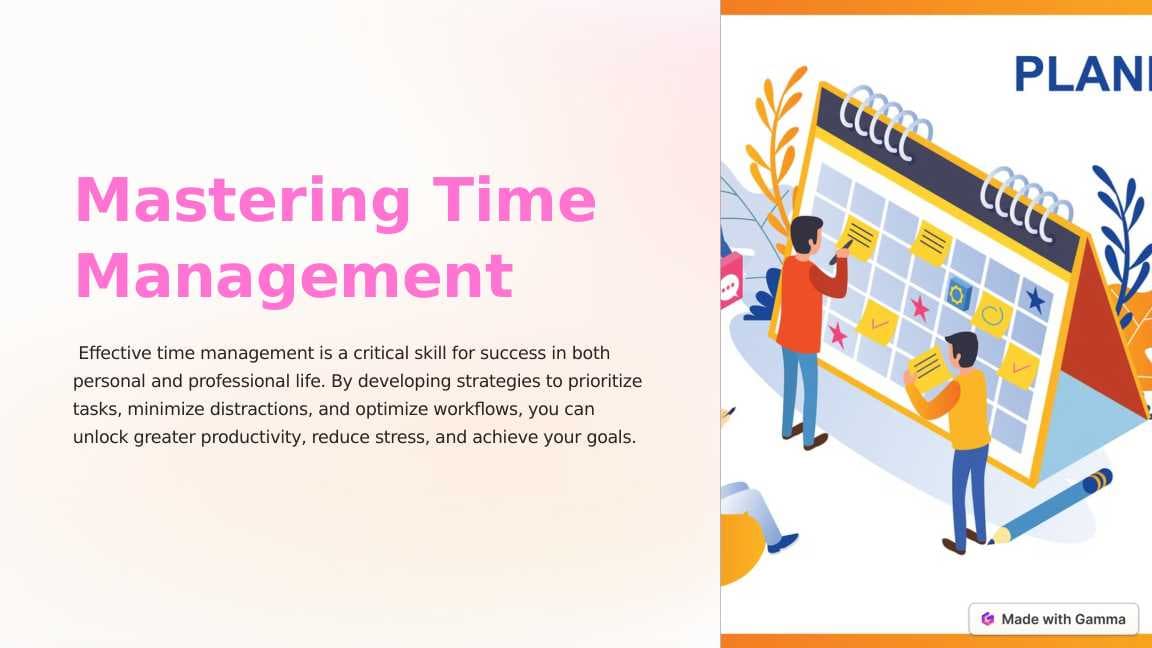 Mastering time management