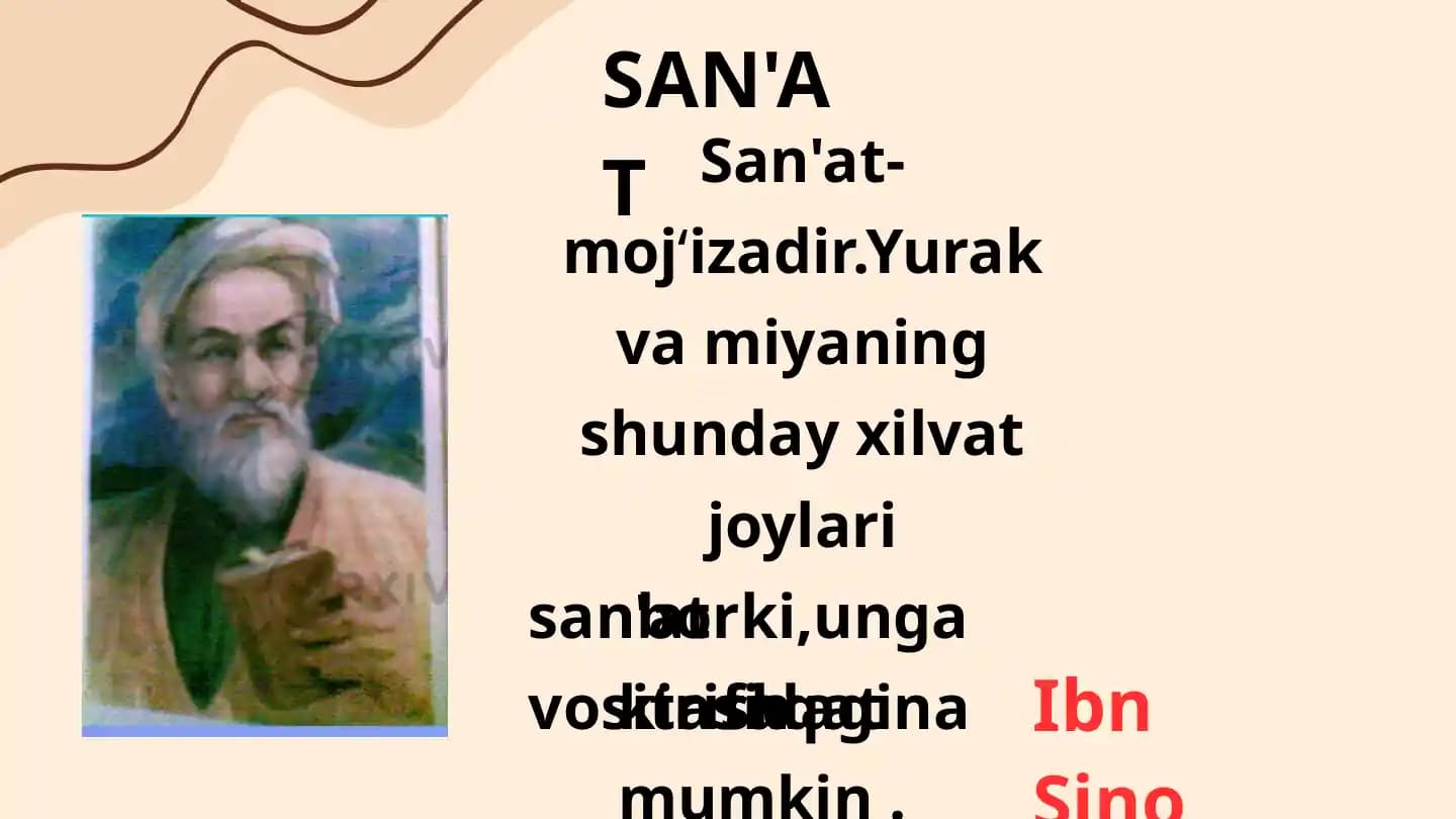 San'at slayd. Falsafada san'at