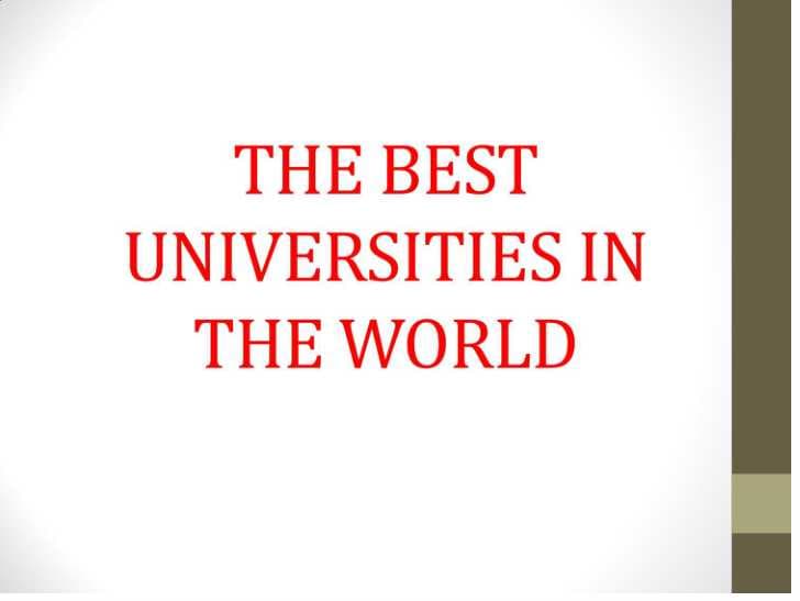 the  best universiti