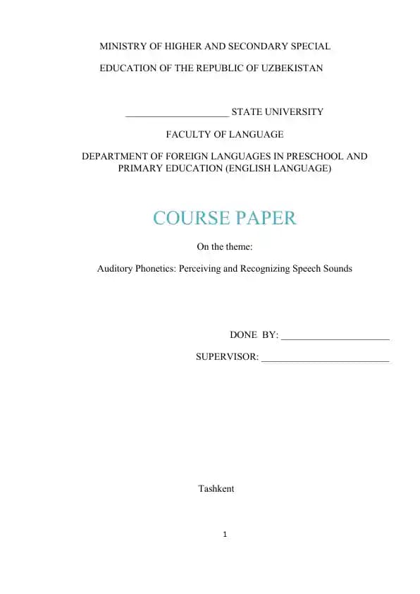 Auditory Phonetics: Perceiving and Recognizing Speech Sounds