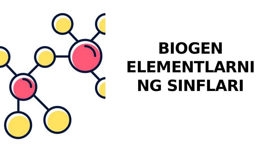 BIOGEN ELEMENTLARNING SINFLARI