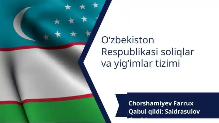 Soliqlar va yigʻimlar tizimi