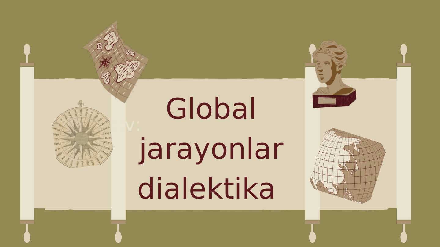 Global jarayonlar dialektika