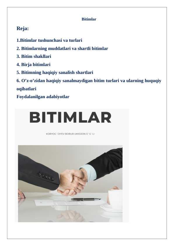 Bitimlar 24