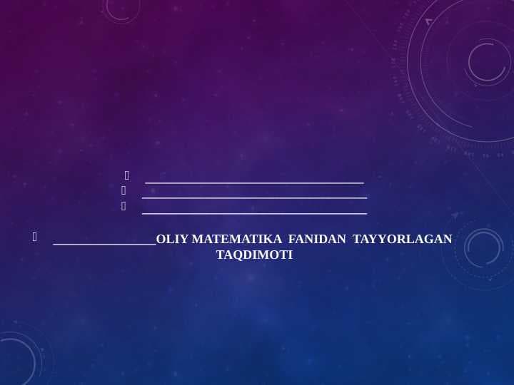 MATEMATIK MODELLARNING KASBIY SOHALRDAGI TADBIQLARI
