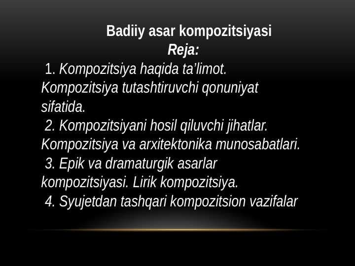 Badiiy asar kompozitsiyasi