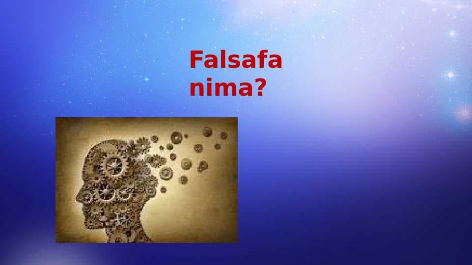 Falsafa nima