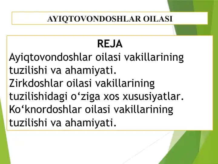 AYIQTOVONDOSHLAR OILASI