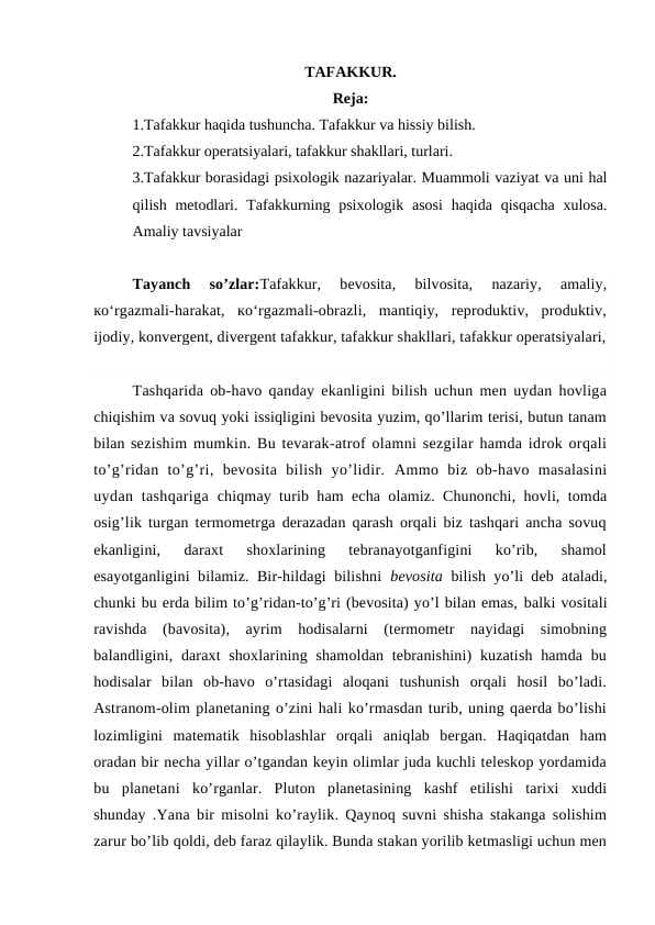 TAFAKKUR