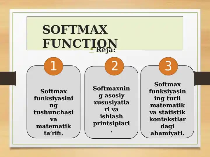 SOFTMAX FUNCTION
