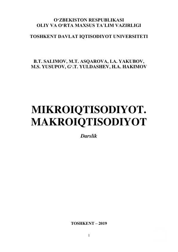 MAKROIQTISODIYOT
Darslik