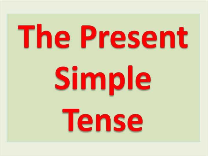 Present simple
