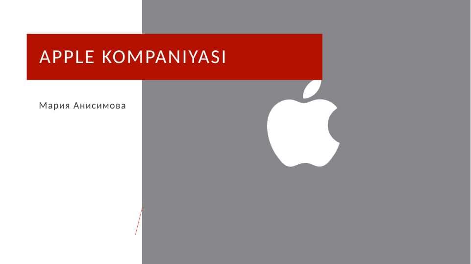 Apple kompaniyasi.