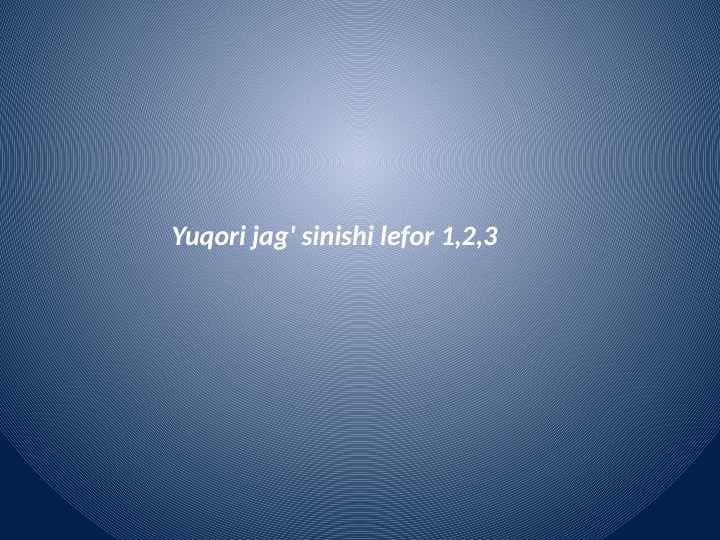 Yuqori jag' sinishi