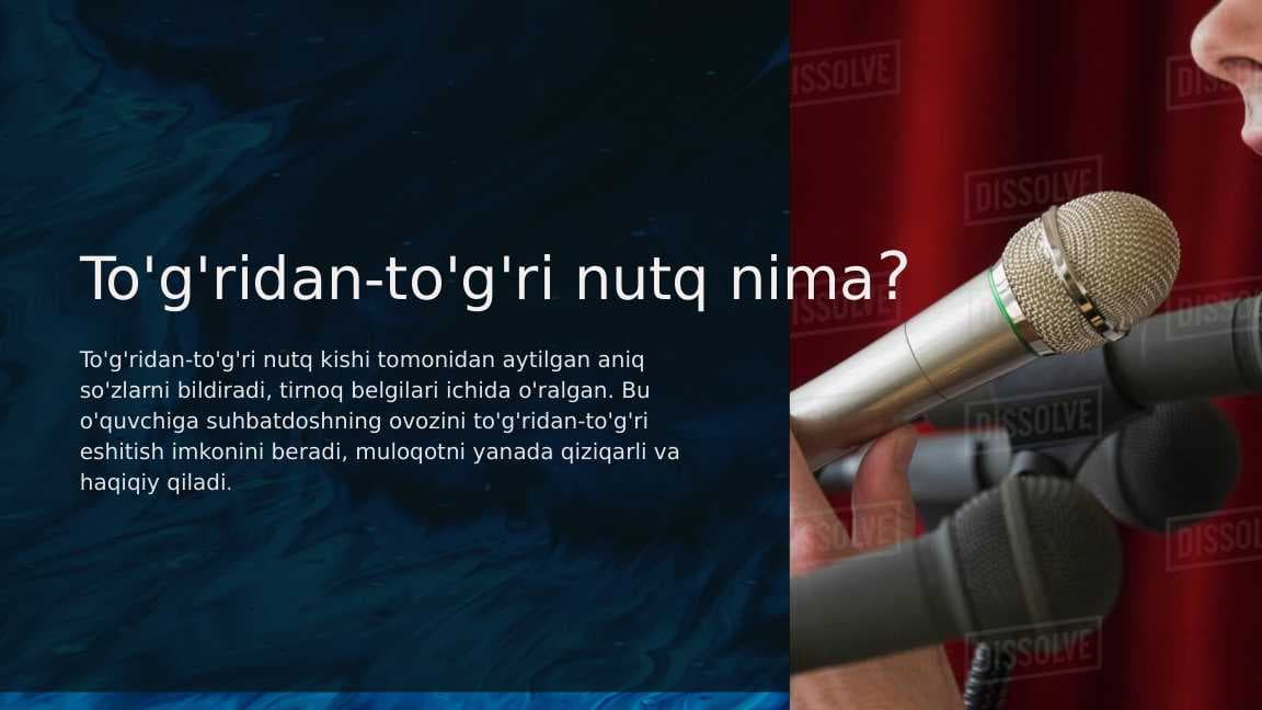 To'g'ridan-to'g'ri nutq nima ?