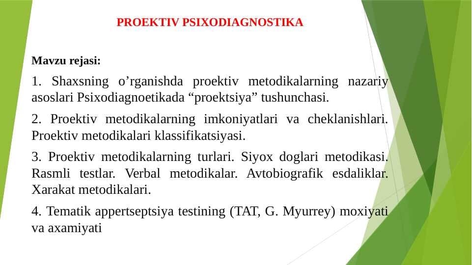 PROEKTIV PSIXODIAGNOSTIKA