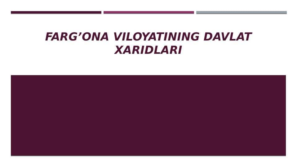 Farg'ona viloyatining davlat xaridlari