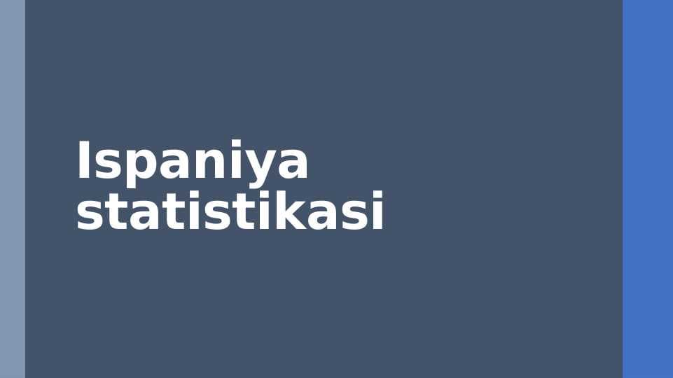 ispaniya statistikasi