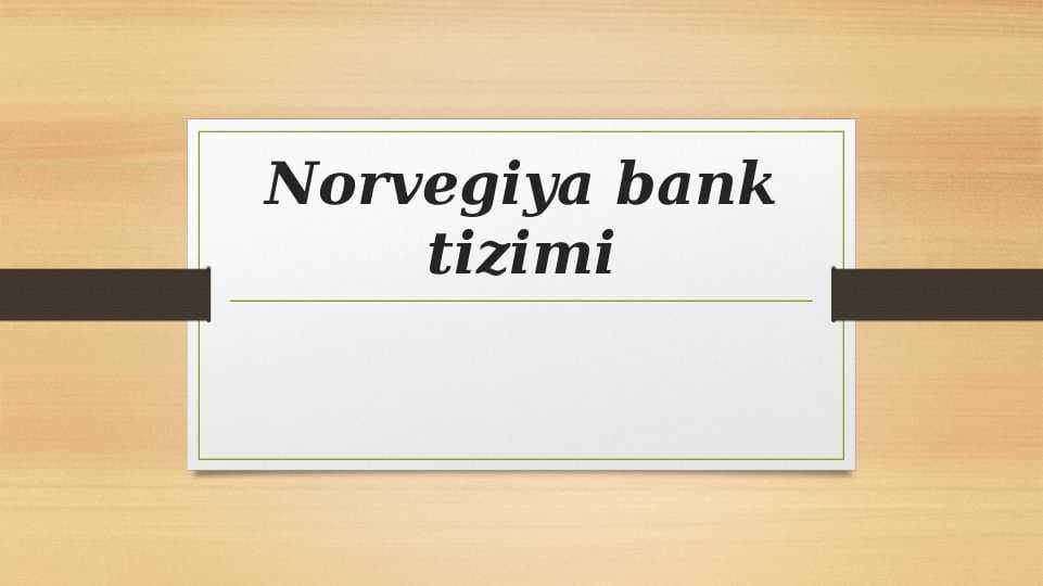Norvegiya bank tizimi