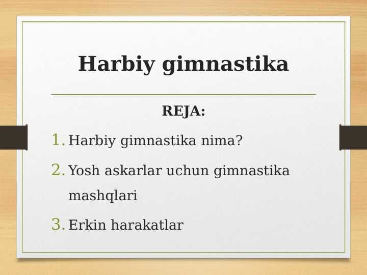 Harbiy gimnastika