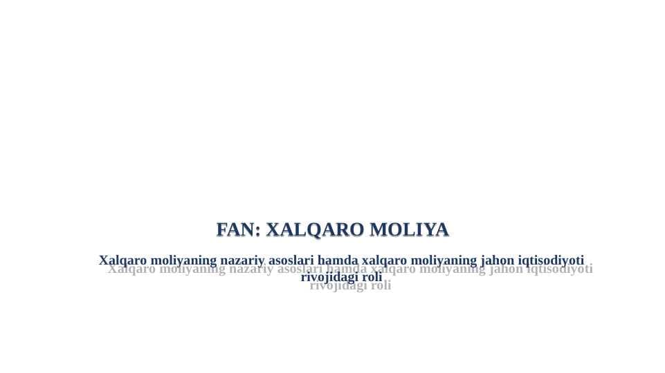 XALQARO MOLIOYA