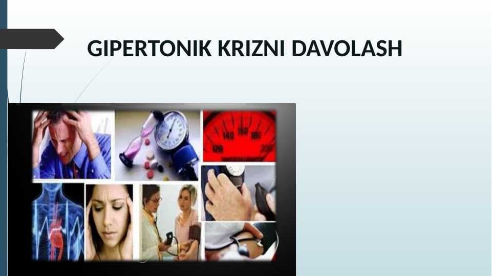 GIPERTONIK KRIZNI DAVOLASH
