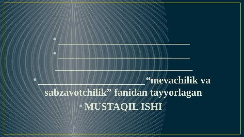 Tropik meva ekinlari