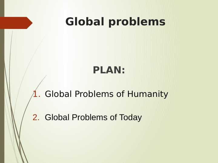Global problems