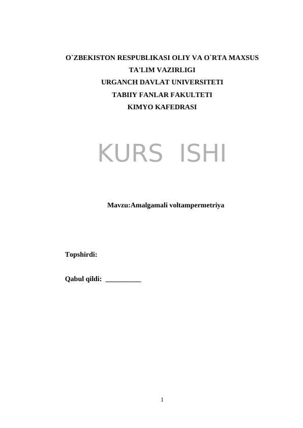 Amalgamali voltampermetriya