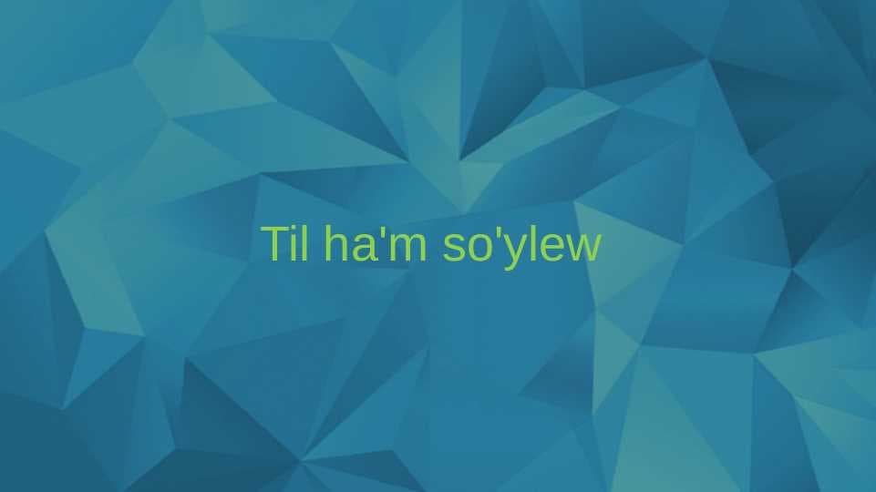 Til hám sóylew