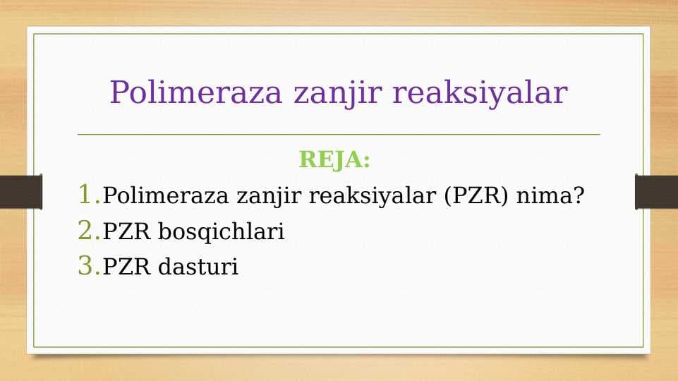 Polimeraza zanjir reaksiyalar