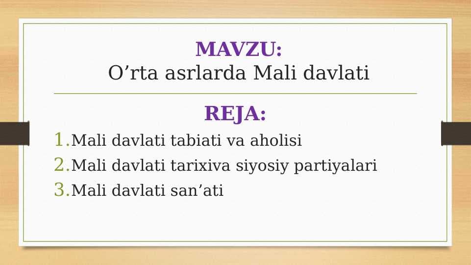 O’rta asrlarda Mali davlati