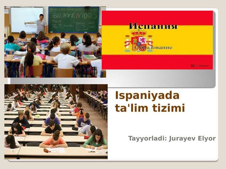 Ispaniyada ta'lim tizimi