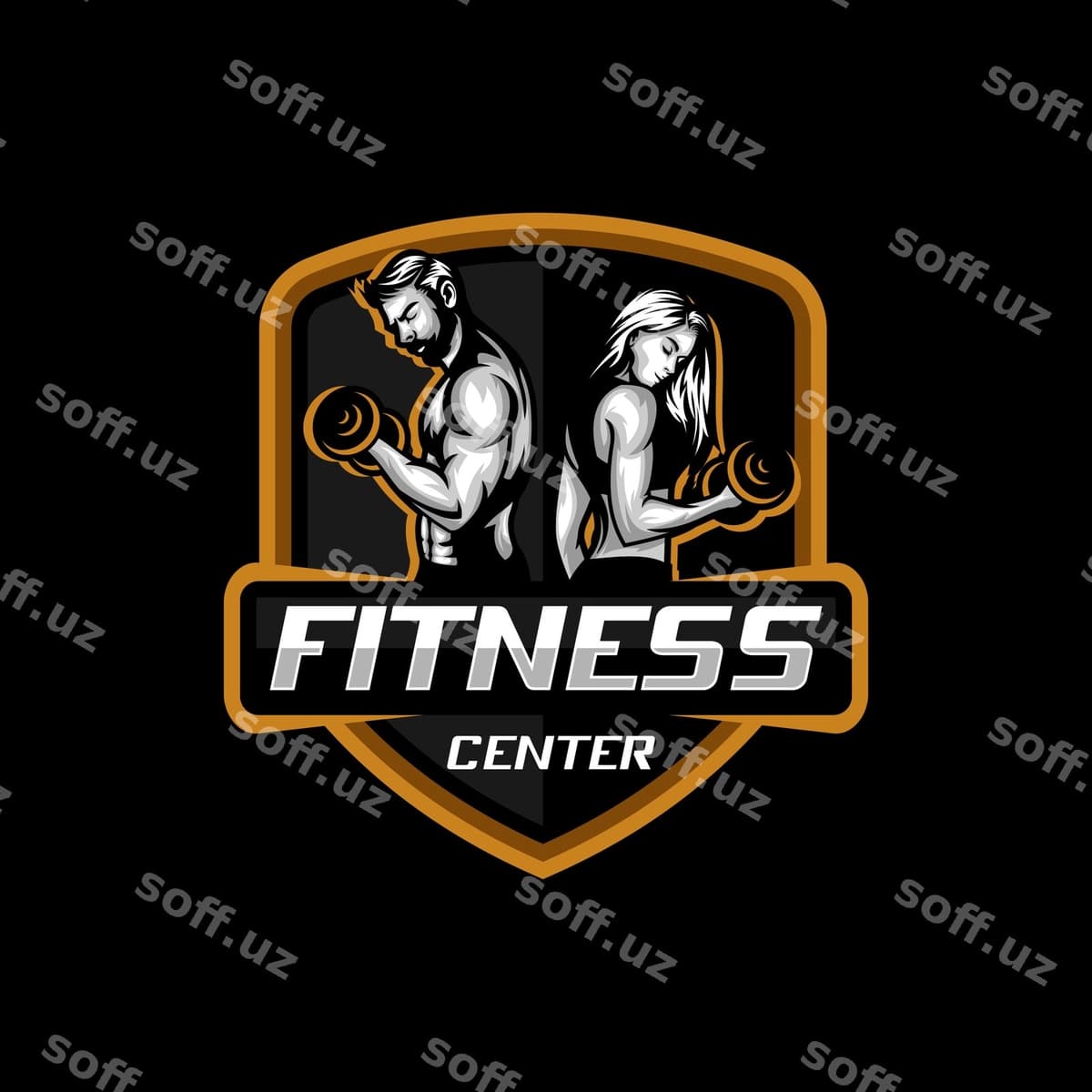 Fitnes markazi logotipi | Fitness center logo