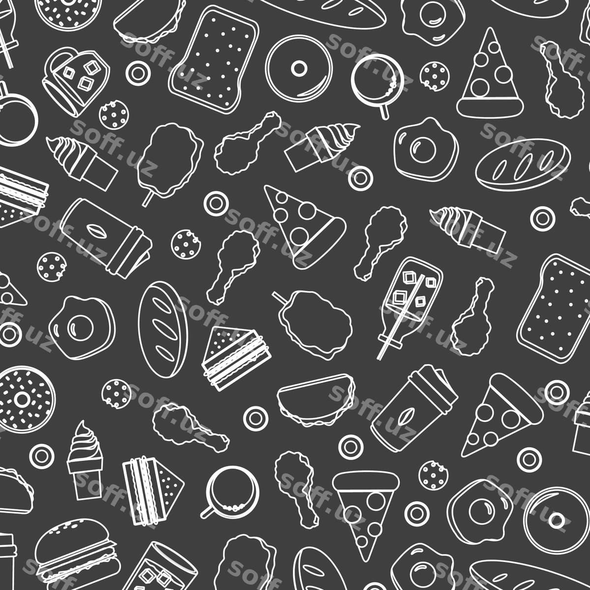 Ovqat ichimlik shabloni foni | Food drink pattern background