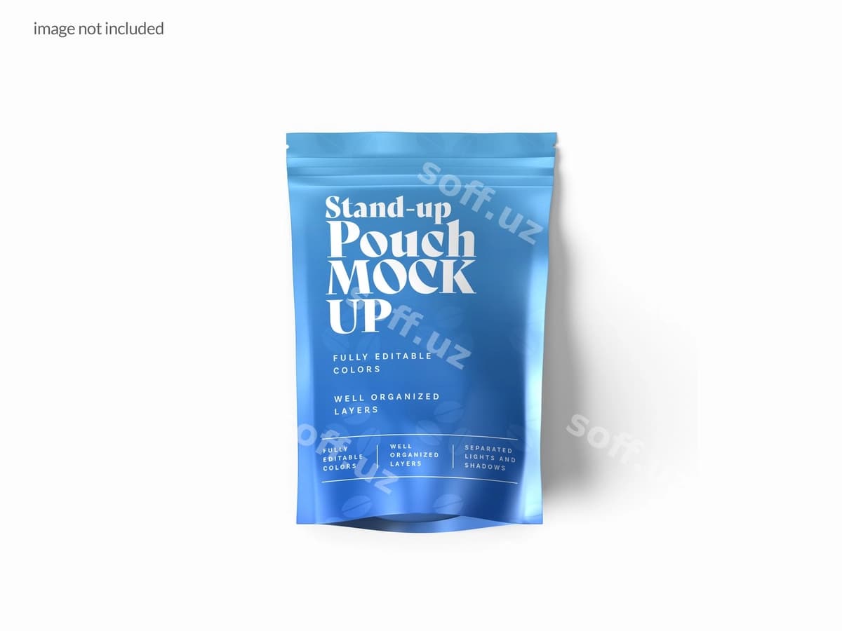 Ovqat qadoqlash poʻchka namunasi | Food packaging bag mock