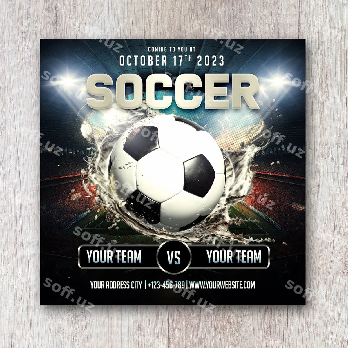 Futbol chempionati flyer PSD shablon | Football championship flyer psd template