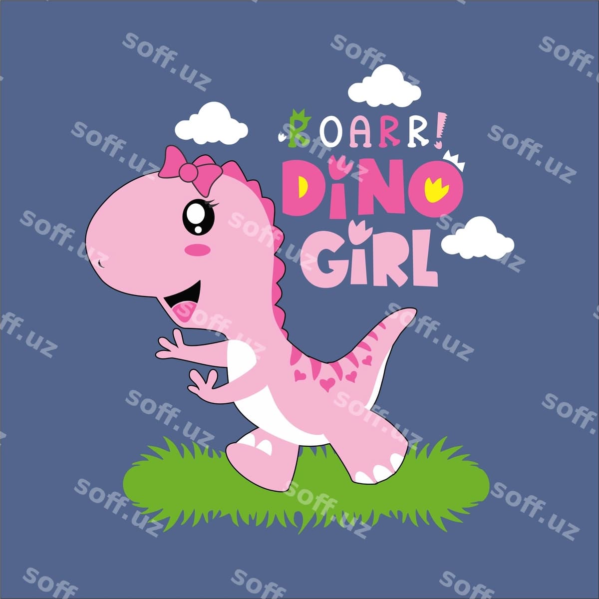 Dino qiz dizayni uchun bepul shablon | Free template design dino girl