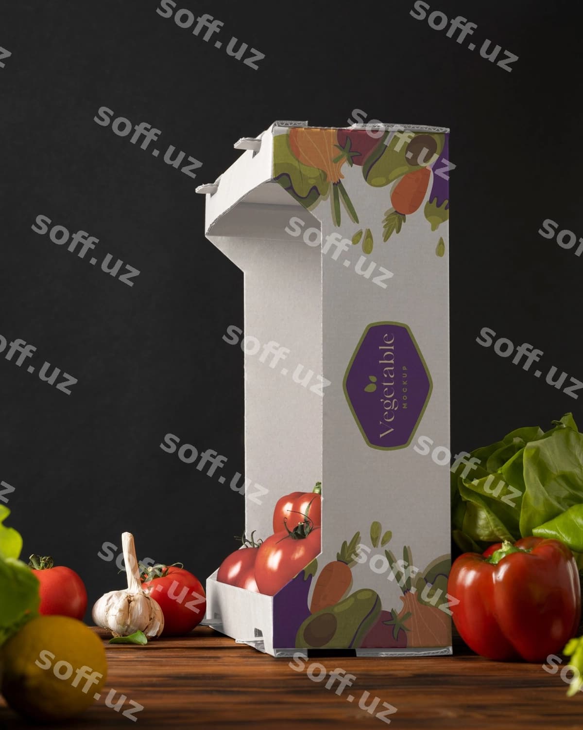Taze sabzilar karton qutisi | Fresh vegetables carton box