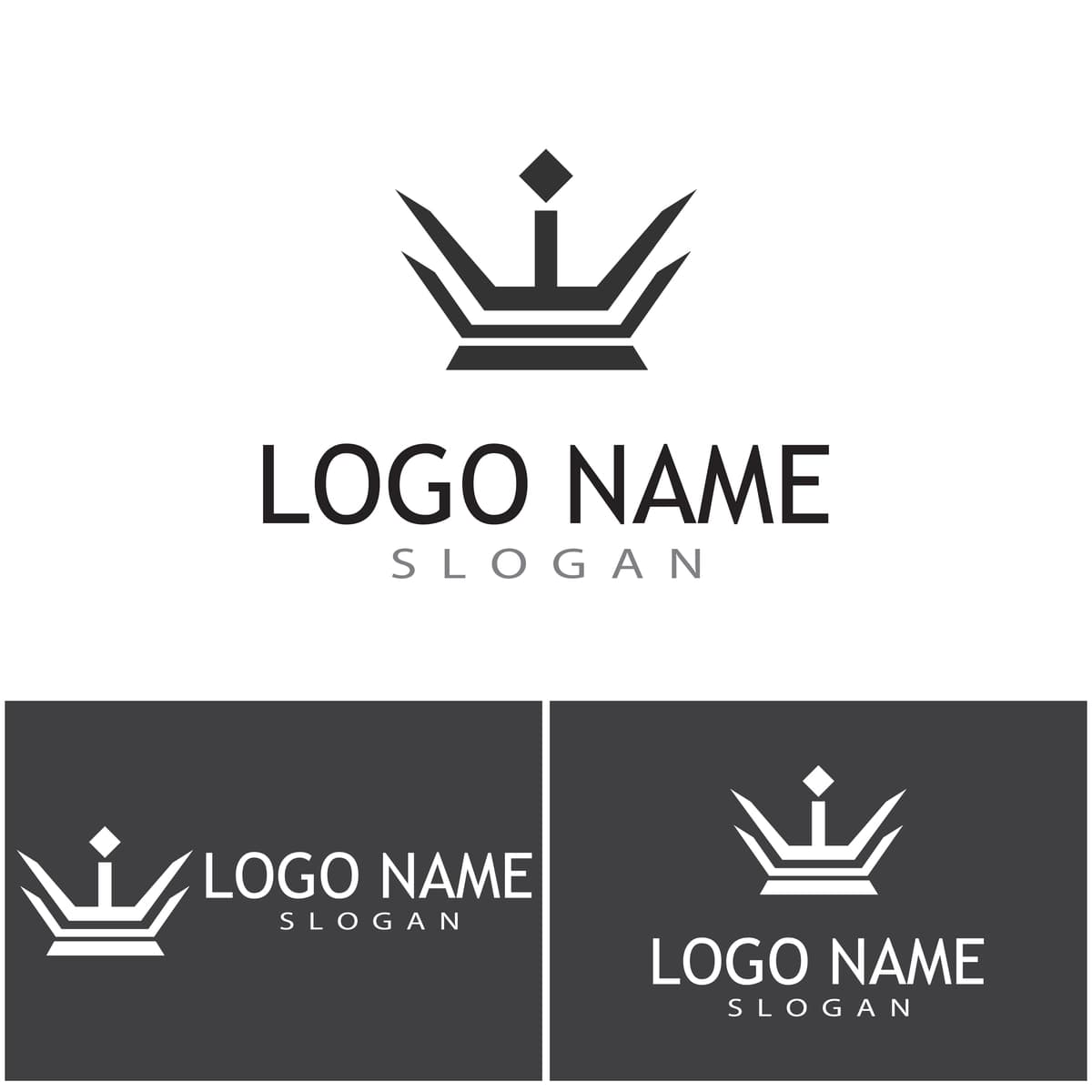 Crown logotipi shabloni vektor piktogramma dizayni | Crown logo template vector icon illustration design