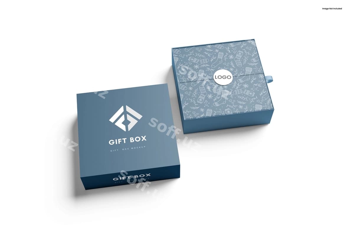Sovuq quti mockup | Gift box mockup