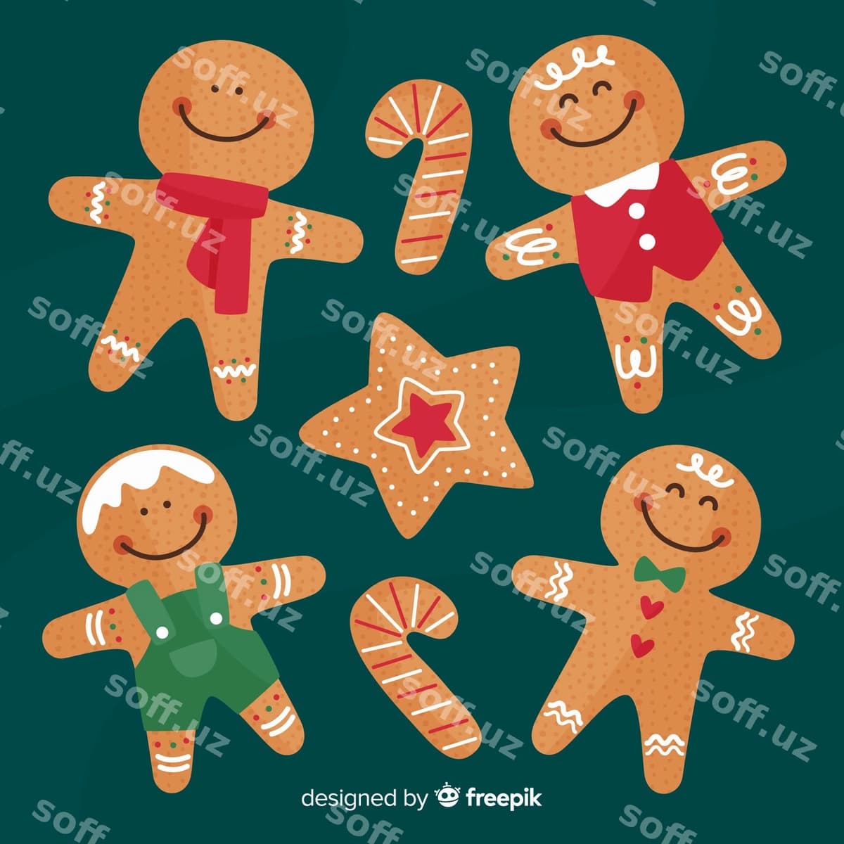 Imbiriy nonlar to'plami | Gingerbread cookies collection