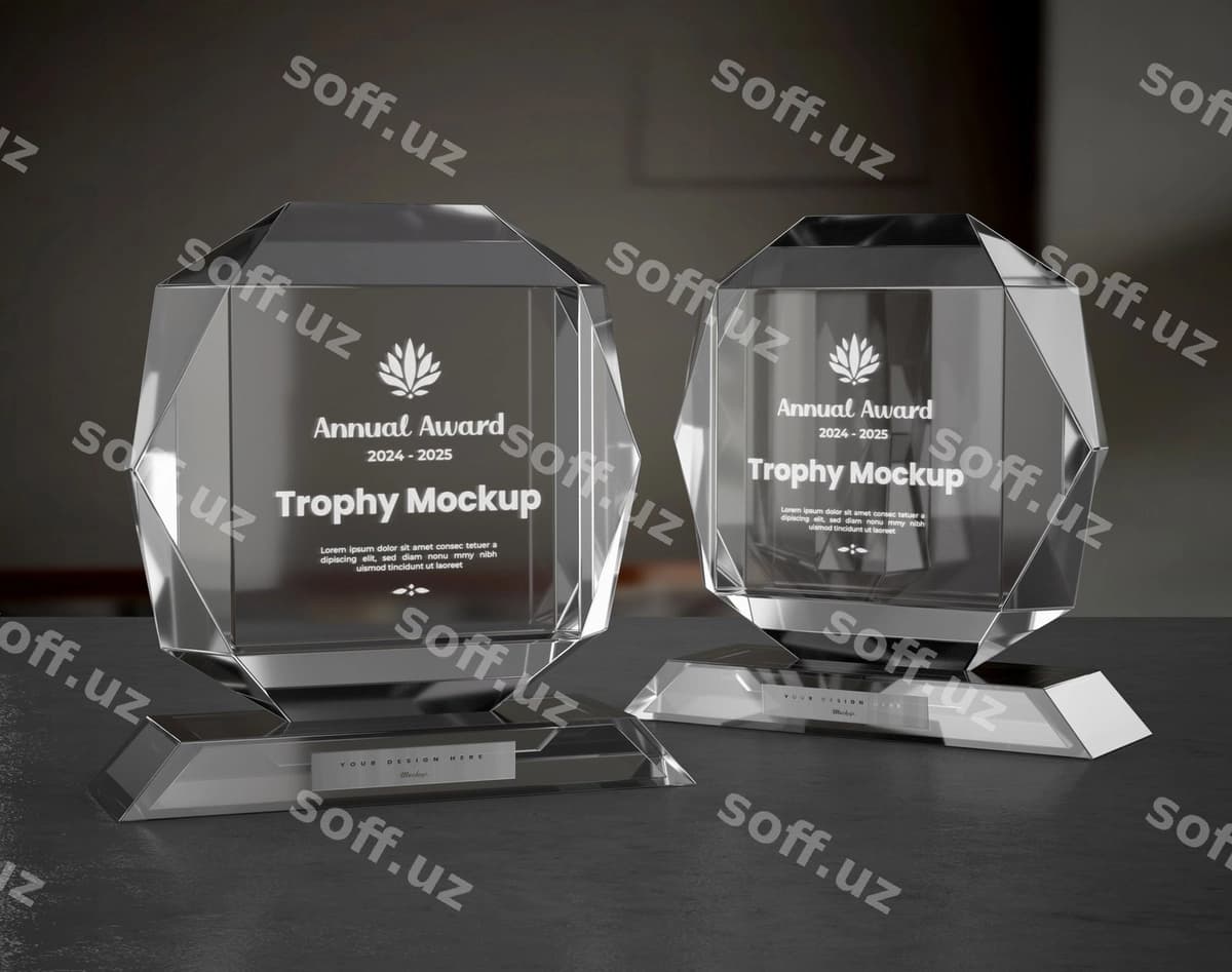Shisha cup halosiz dizayni | Glass trophy mockup design