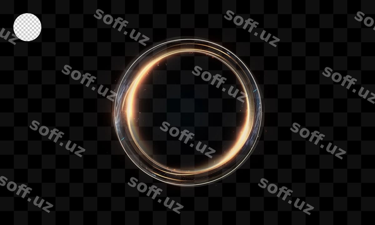 Yorqin doira shaffof fonda | Glowing circle transparent background