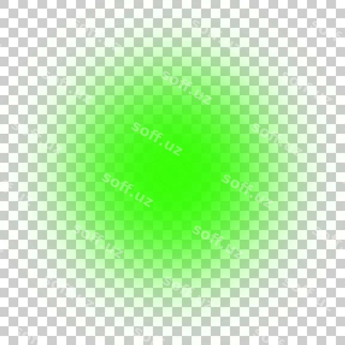 Chimildagan yashil yorug'lik effekti bulanik doira | Glowing green light effect blurry circle