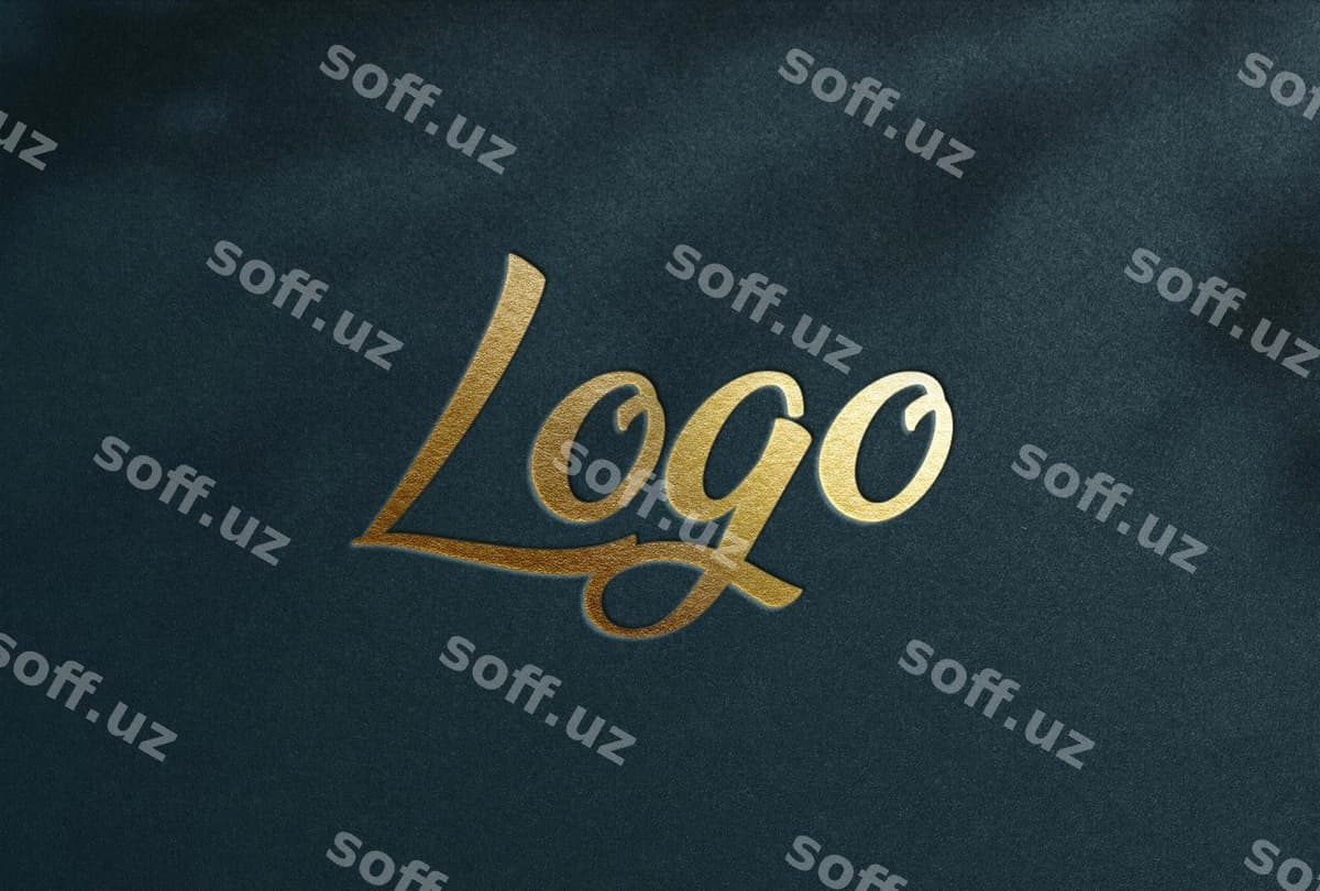 Oltin hashamatli logotip maketi | Golden luxury logo mockup